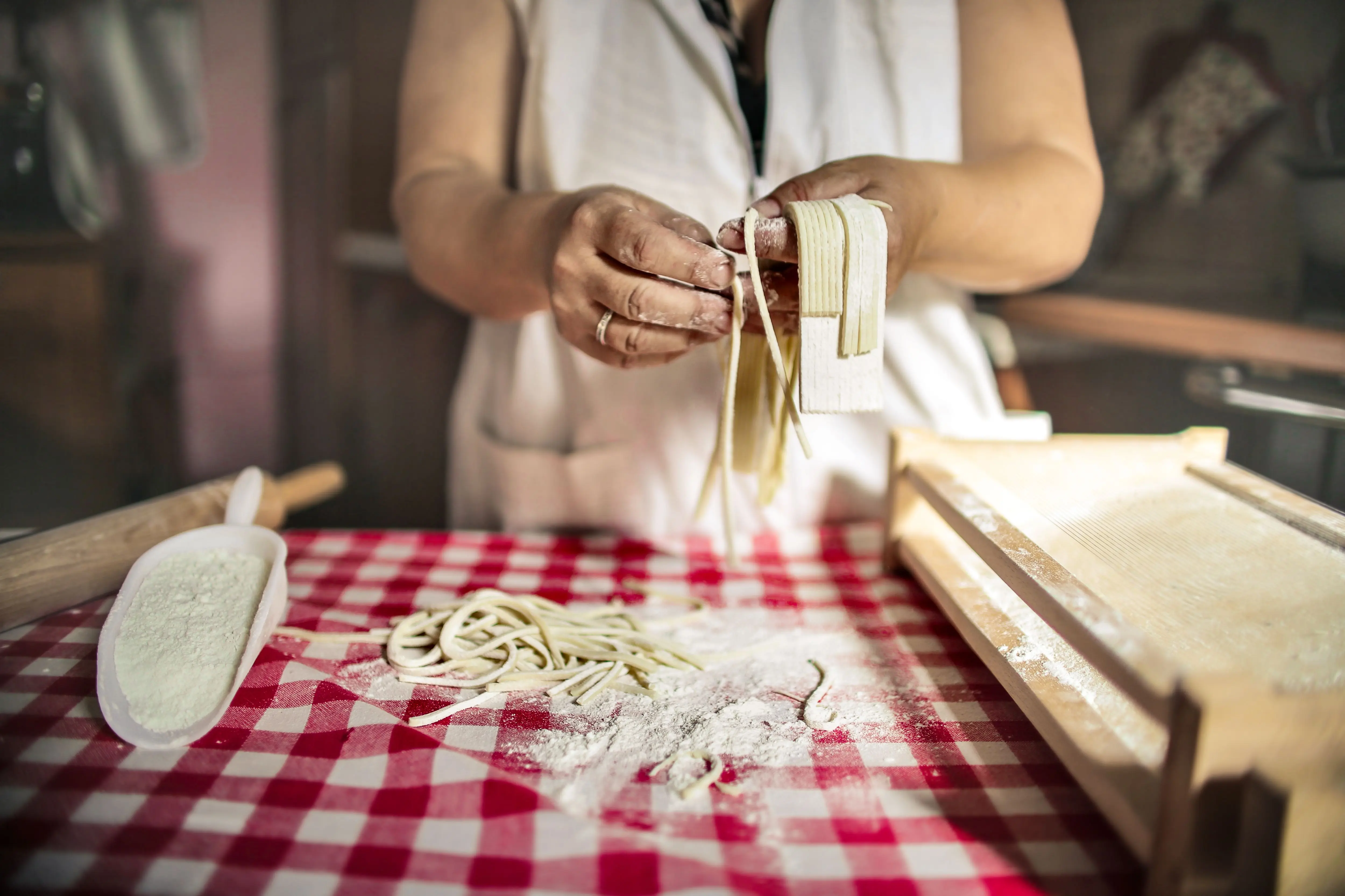 Pasta alla chitarra fatta a mano