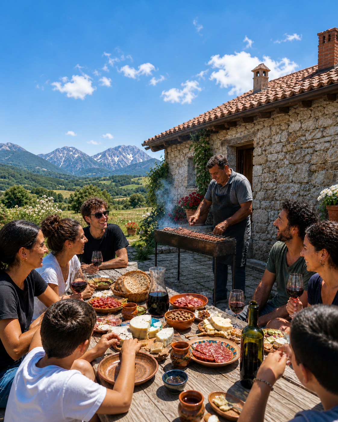 Pranzo gastronomico su un trabocco